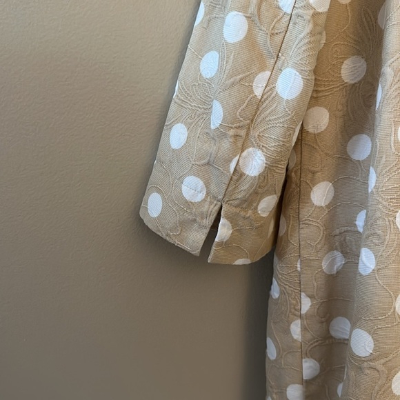 Chico’s Womens 3/4 Sleeve Polka Dot Jacket Sz 2 Large Preppy Coastal Resortwear - Picture 8 of 14